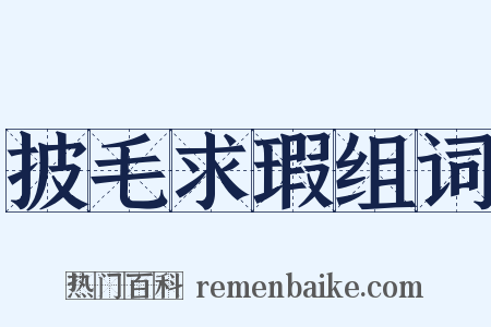 披毛求瑕组词是什么意思的图片